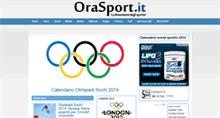 Desktop Screenshot of orasport.it